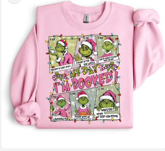 The Grinch my day is booked t-shirt