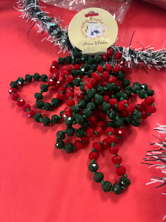 Green and red sparkle necklace